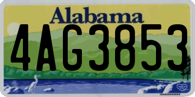 AL license plate 4AG3853