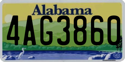 AL license plate 4AG3860