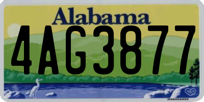AL license plate 4AG3877