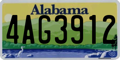 AL license plate 4AG3912