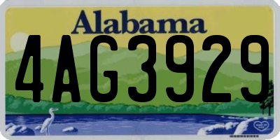 AL license plate 4AG3929