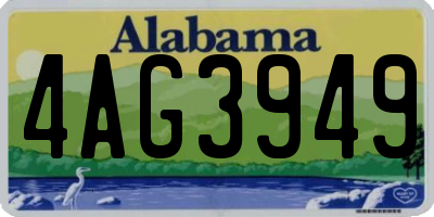 AL license plate 4AG3949