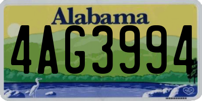 AL license plate 4AG3994