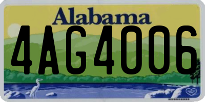 AL license plate 4AG4006
