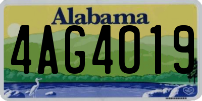 AL license plate 4AG4019