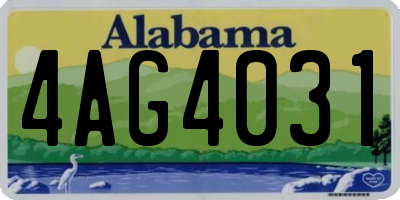 AL license plate 4AG4031