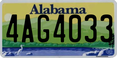 AL license plate 4AG4033