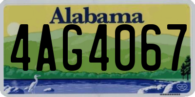AL license plate 4AG4067