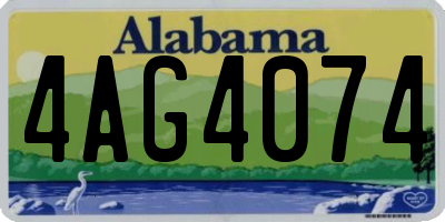AL license plate 4AG4074