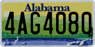 AL license plate 4AG4080