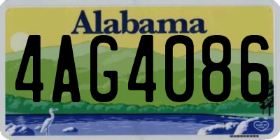 AL license plate 4AG4086