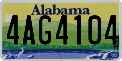 AL license plate 4AG4104