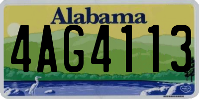 AL license plate 4AG4113