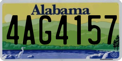 AL license plate 4AG4157