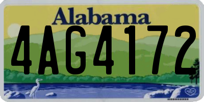 AL license plate 4AG4172
