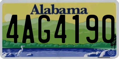 AL license plate 4AG4190