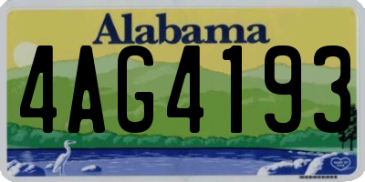 AL license plate 4AG4193