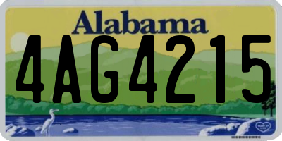 AL license plate 4AG4215