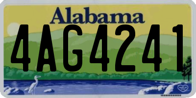 AL license plate 4AG4241