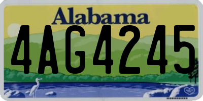 AL license plate 4AG4245