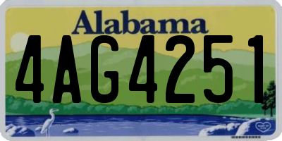 AL license plate 4AG4251