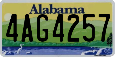 AL license plate 4AG4257