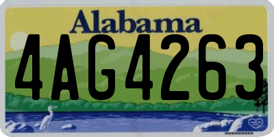 AL license plate 4AG4263