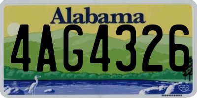 AL license plate 4AG4326