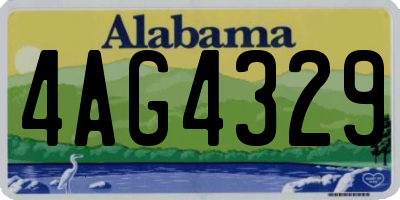 AL license plate 4AG4329