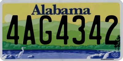 AL license plate 4AG4342