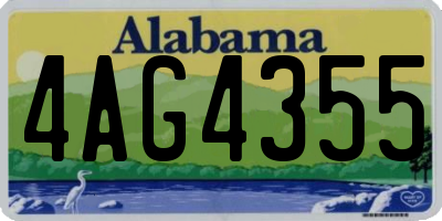 AL license plate 4AG4355