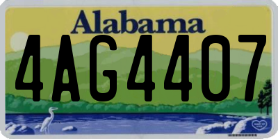 AL license plate 4AG4407