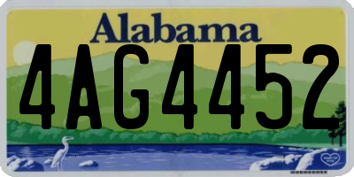 AL license plate 4AG4452