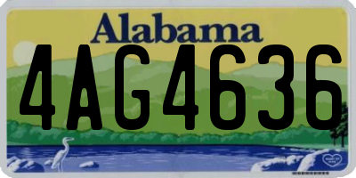 AL license plate 4AG4636