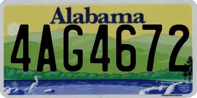 AL license plate 4AG4672