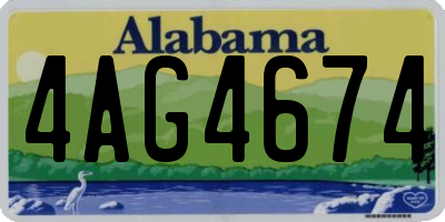 AL license plate 4AG4674