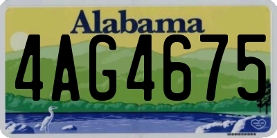 AL license plate 4AG4675