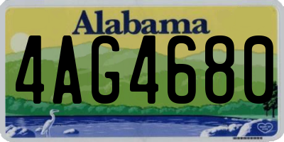 AL license plate 4AG4680
