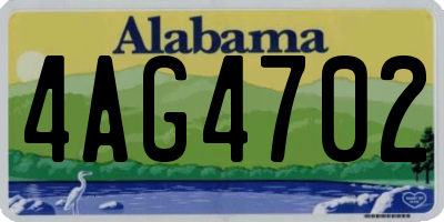 AL license plate 4AG4702
