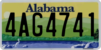 AL license plate 4AG4741