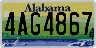 AL license plate 4AG4867