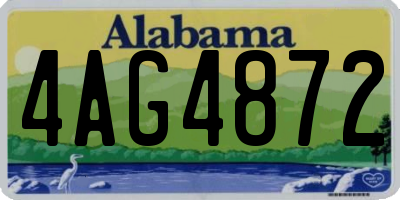 AL license plate 4AG4872