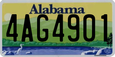 AL license plate 4AG4901