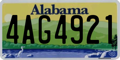 AL license plate 4AG4921