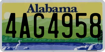 AL license plate 4AG4958