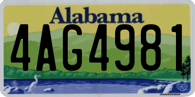 AL license plate 4AG4981
