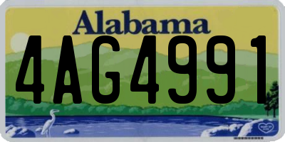 AL license plate 4AG4991