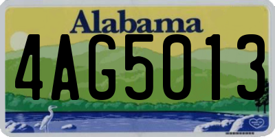 AL license plate 4AG5013