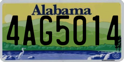 AL license plate 4AG5014