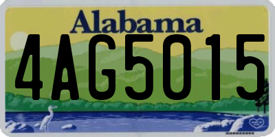 AL license plate 4AG5015